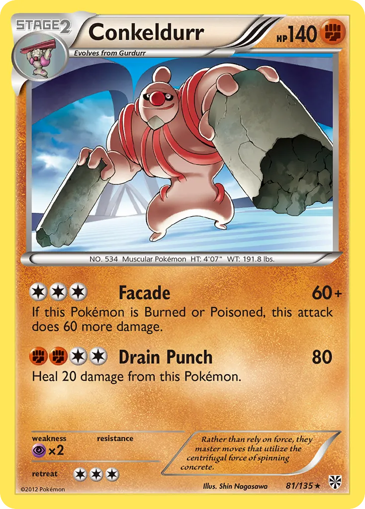 Conkeldurr — Plasma Storm — Pokémon