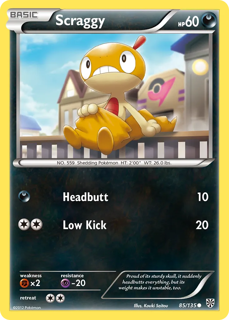 Scraggy from Plasma Storm - Pokemon