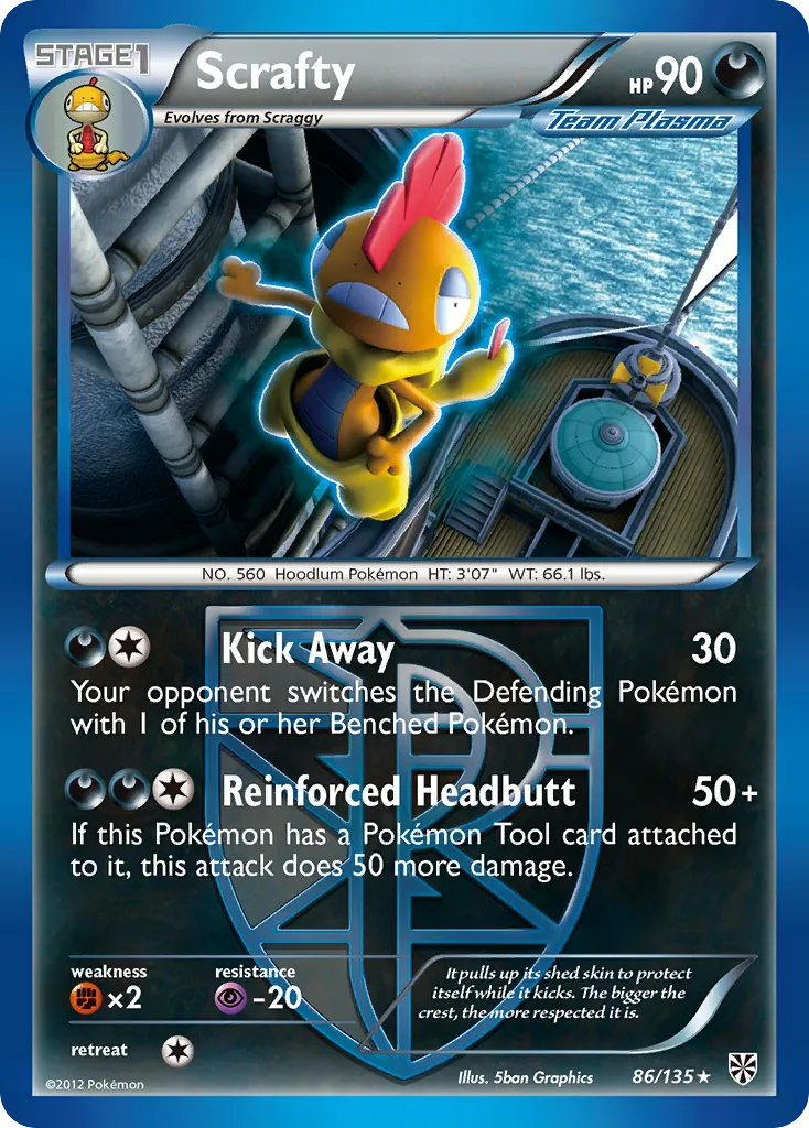 Scrafty — Plasma Storm — Pokemon
