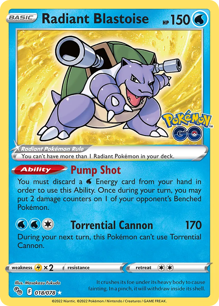 Radiant Blastoise — Pokemon GO — Pokémon
