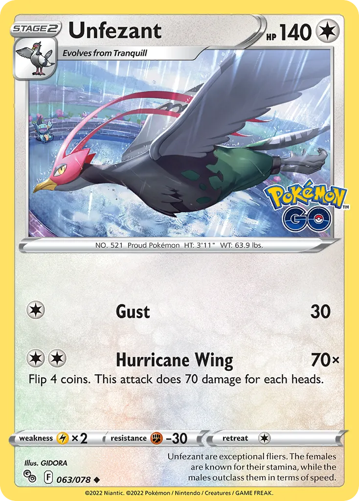Unfezant — Pokemon GO — Pokémon