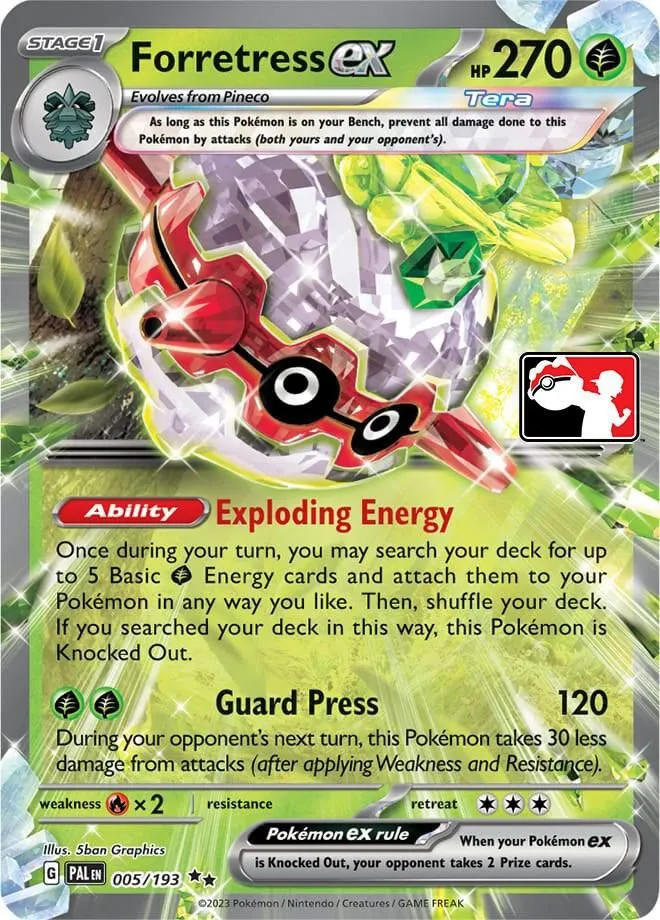 Forretress ex — Prize Pack Series Cards — Pokemon