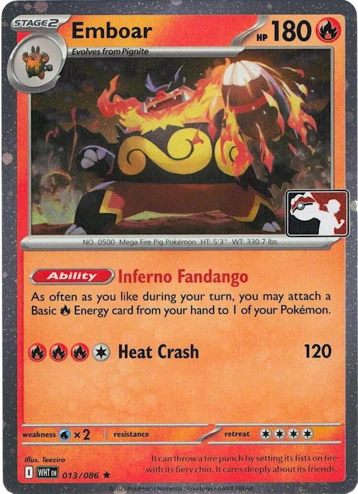 Emboar — Prize Pack Series Cards — Pokemon