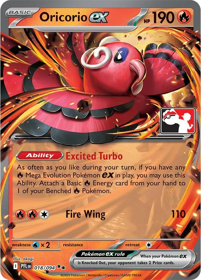 Oricorio ex — Prize Pack Series Cards — Pokemon