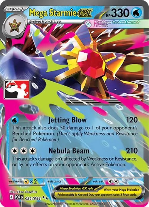 Mega Starmie ex — Prize Pack Series Cards — Pokemon