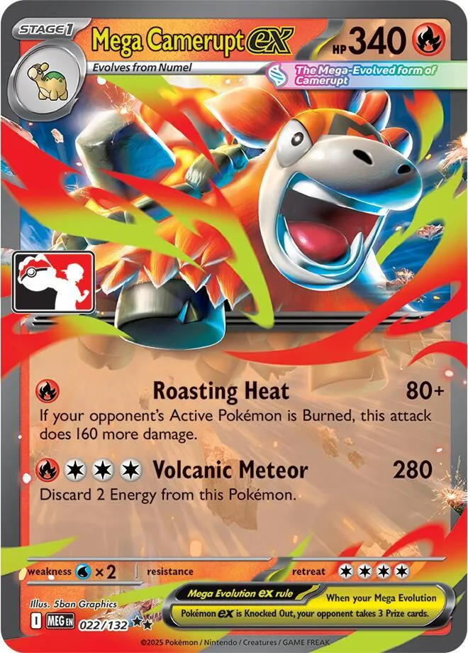 Mega Camérupt ex — Prize Pack Series Cards — Pokémon
