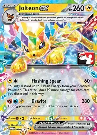 Jolteon ex — Prize Pack Series Cards — Pokémon