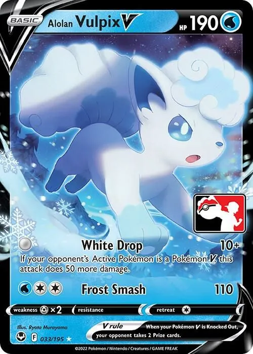 Alolan Vulpix V — Prize Pack Series Cards — Pokemon