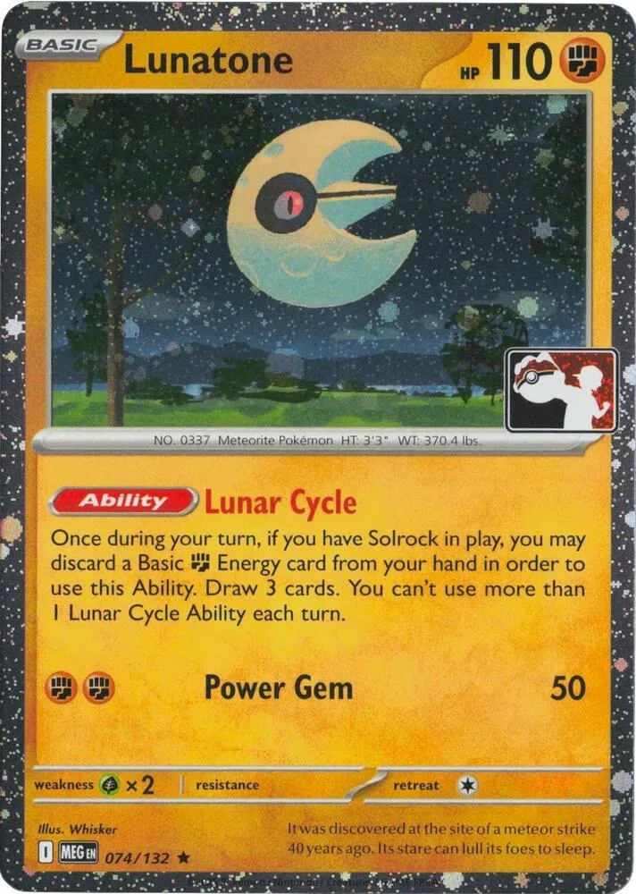 Lunatone — Prize Pack Series Cards — Pokemon