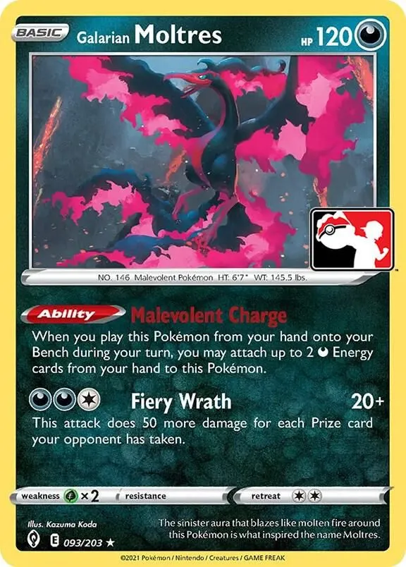 Galarian Moltres — Prize Pack Series Cards — Pokemon