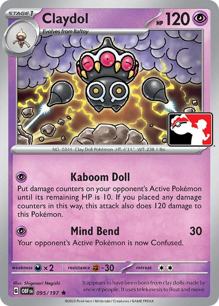 Claydol — Prize Pack Series Cards — Pokemon