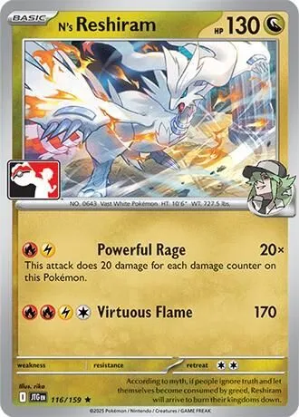 N's Reshiram — Prize Pack Series Cards — Pokémon