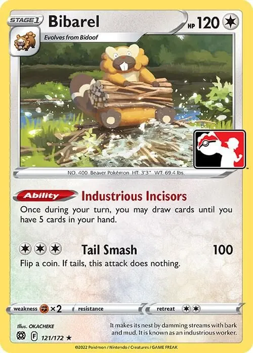 Bibarel — Prize Pack Series Cards — Pokemon
