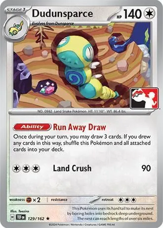 Dudunsparce — Prize Pack Series Cards — Pokemon