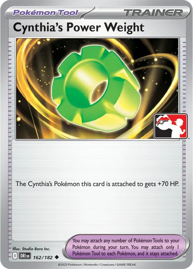 Cynthia's Power Weight — Prize Pack Series Cards — Pokemon