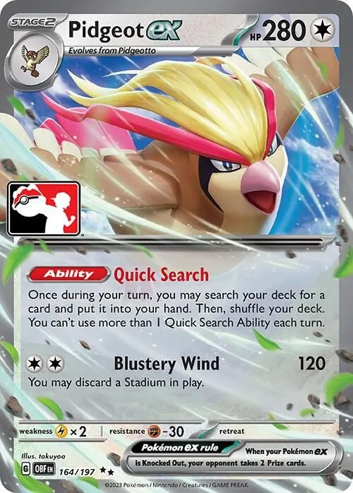 Pidgeot ex — Prize Pack Series Cards — Pokemon