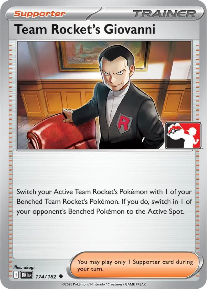 Team Rocket's Giovanni — Prize Pack Series Cards — Pokemon
