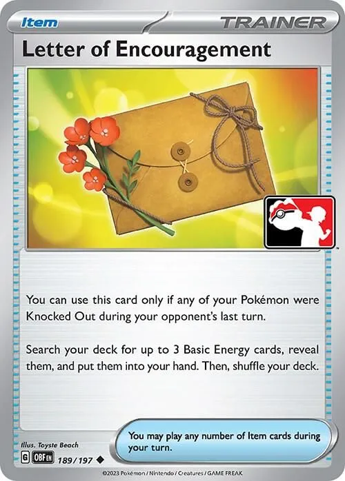 Letter of Encouragement — Prize Pack Series Cards — Pokemon