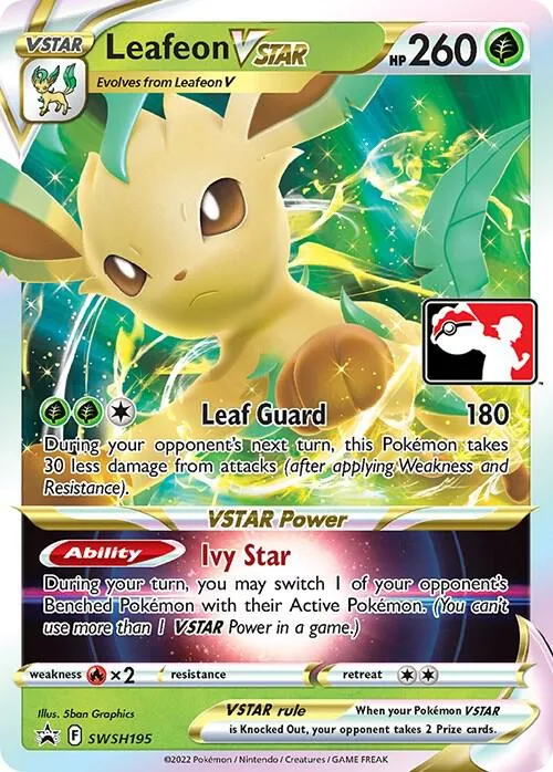 Leafeon VSTAR — Prize Pack Series Cards — Pokemon