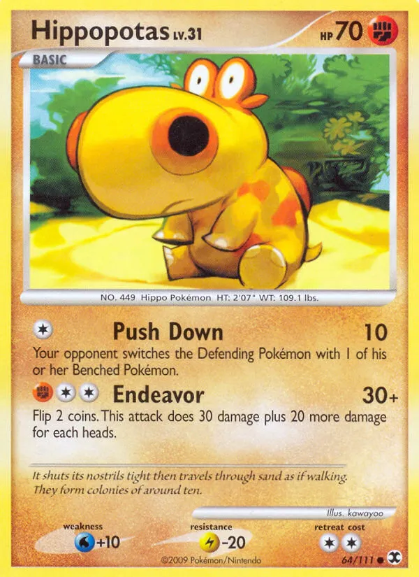 Hippopotas — Rising Rivals — Pokémon