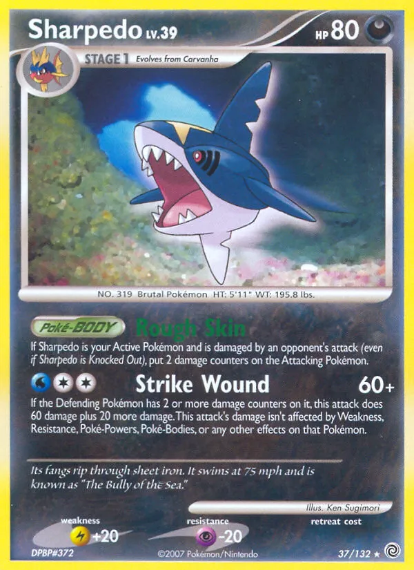 Sharpedo Lv.39 — Secret Wonders — Pokemon
