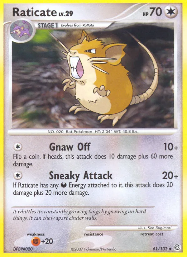 Rattatac Lv.29 — Secret Wonders — Pokemon