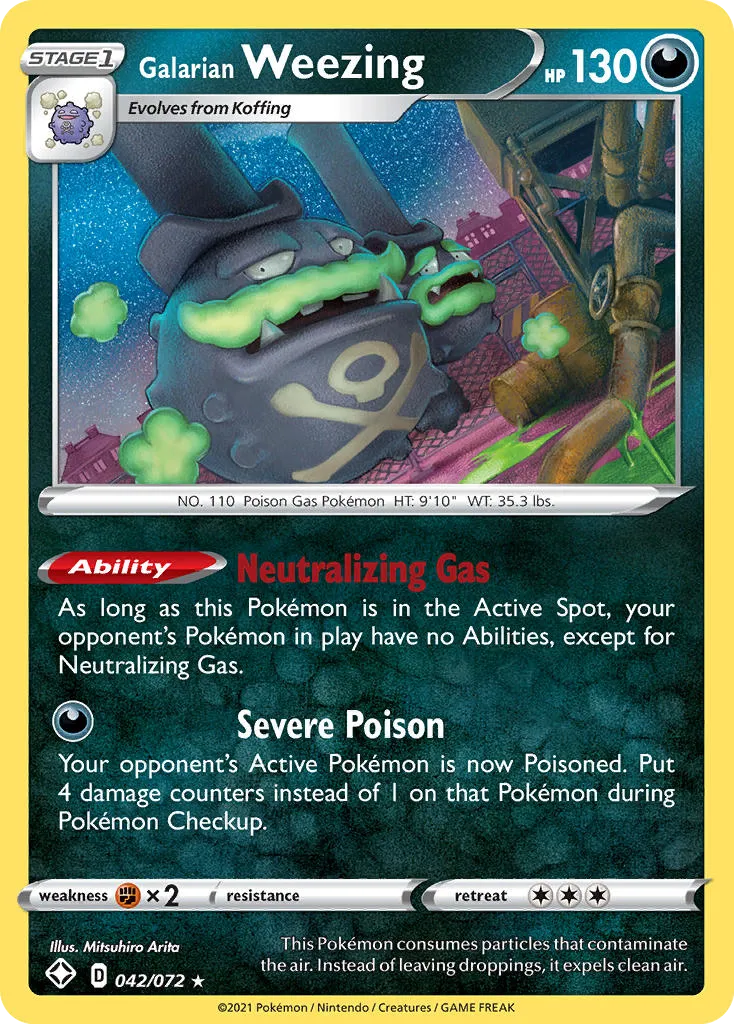Galarian Weezing — Shining Fates — Pokémon