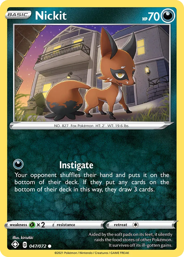 Nickit — Shining Fates — Pokémon