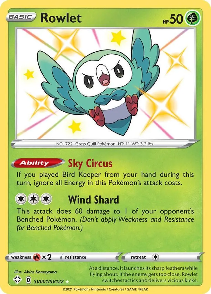 Rowlet — Shining Fates: Shiny Vault — Pokemon