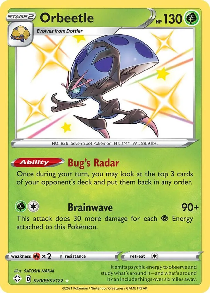 Orbeetle — Shining Fates: Shiny Vault — Pokemon