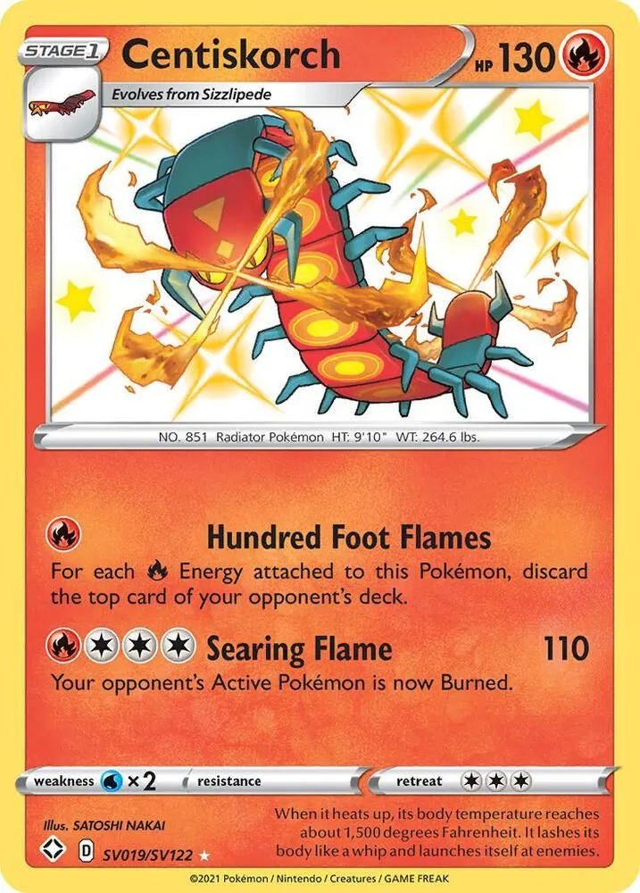 Centiskorch — Shining Fates: Shiny Vault — Pokemon