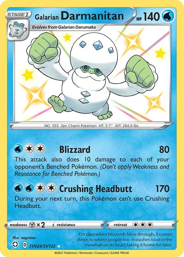 Galarian Darmanitan — Shining Fates: Shiny Vault — Pokemon