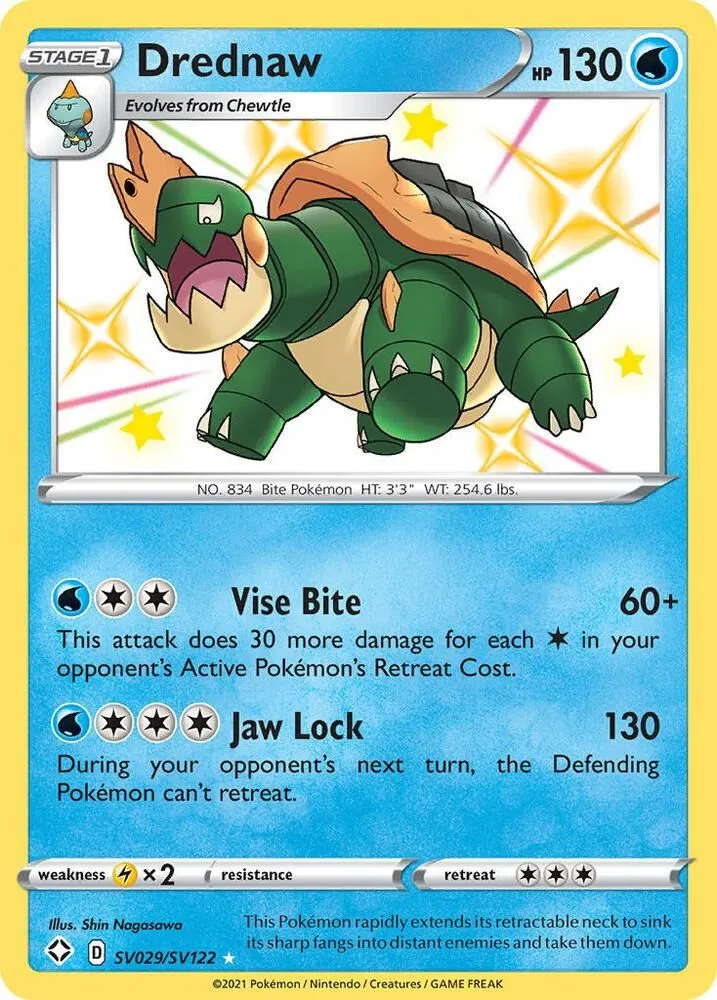 Drednaw — Shining Fates: Shiny Vault — Pokémon