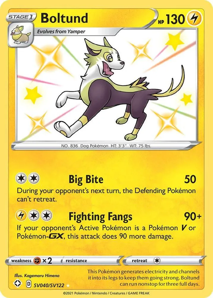 Boltund — Shining Fates: Shiny Vault — Pokémon
