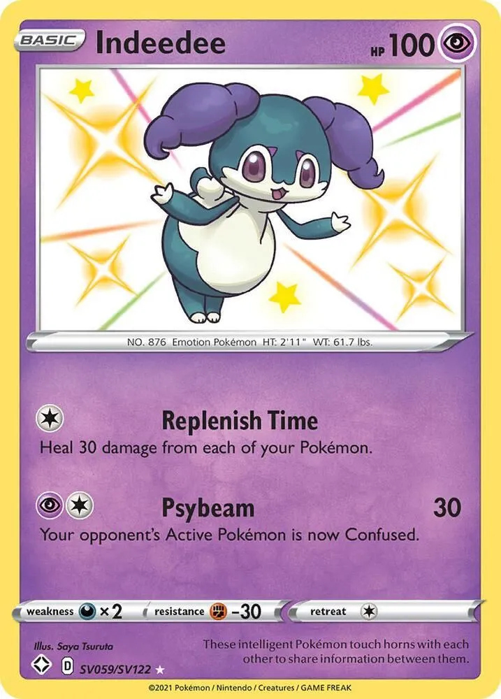 Indeedee — Shining Fates: Shiny Vault — Pokémon