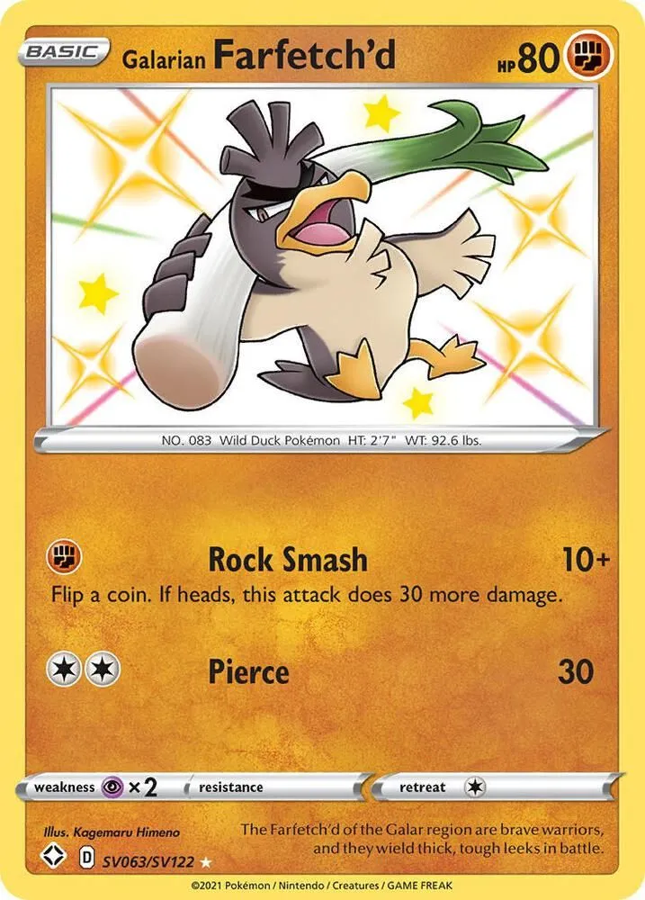 Galarian Farfetch'd — Shining Fates: Shiny Vault — Pokémon