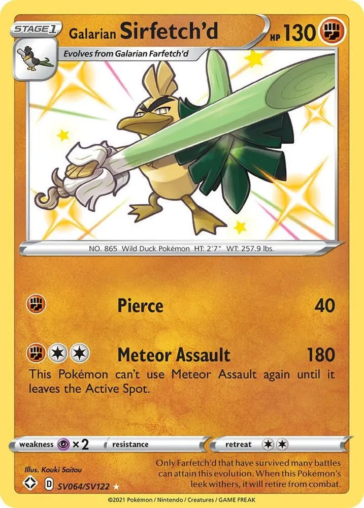 Galarian Sirfetch'd — Shining Fates: Shiny Vault — Pokemon