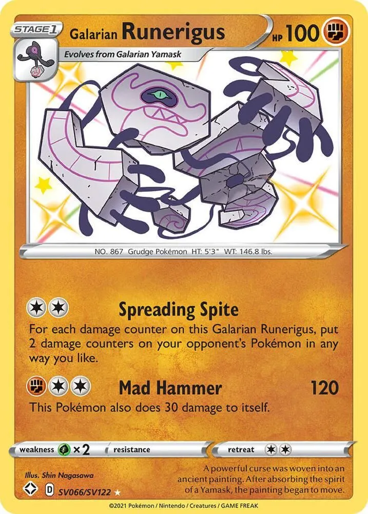 Galarian Runerigus — Shining Fates: Shiny Vault — Pokemon