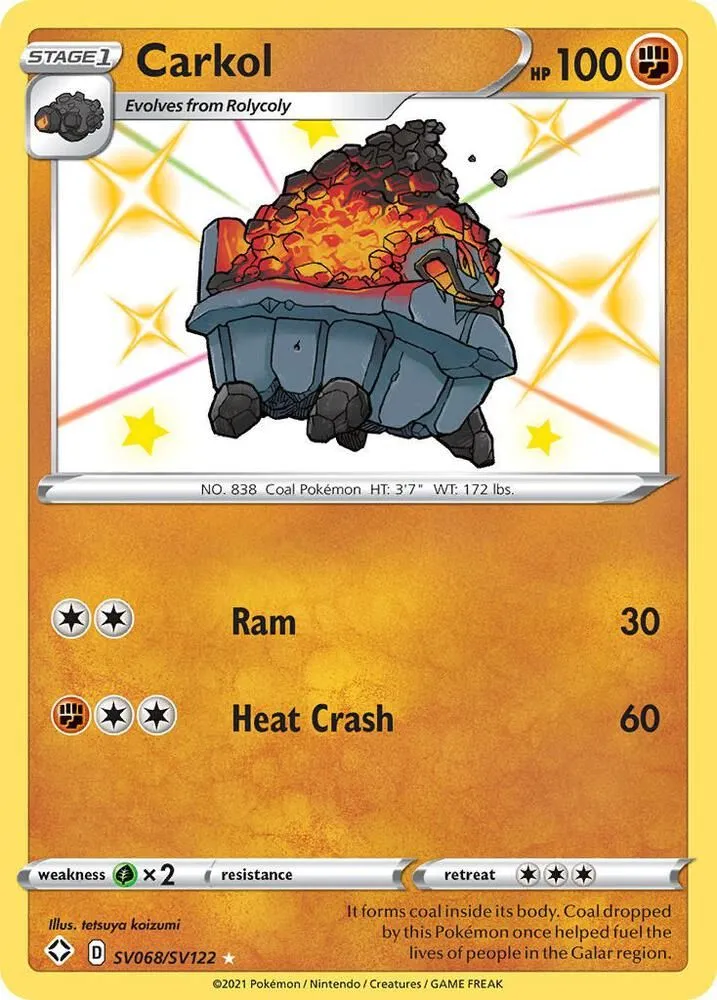 Carkol — Shining Fates: Shiny Vault — Pokemon