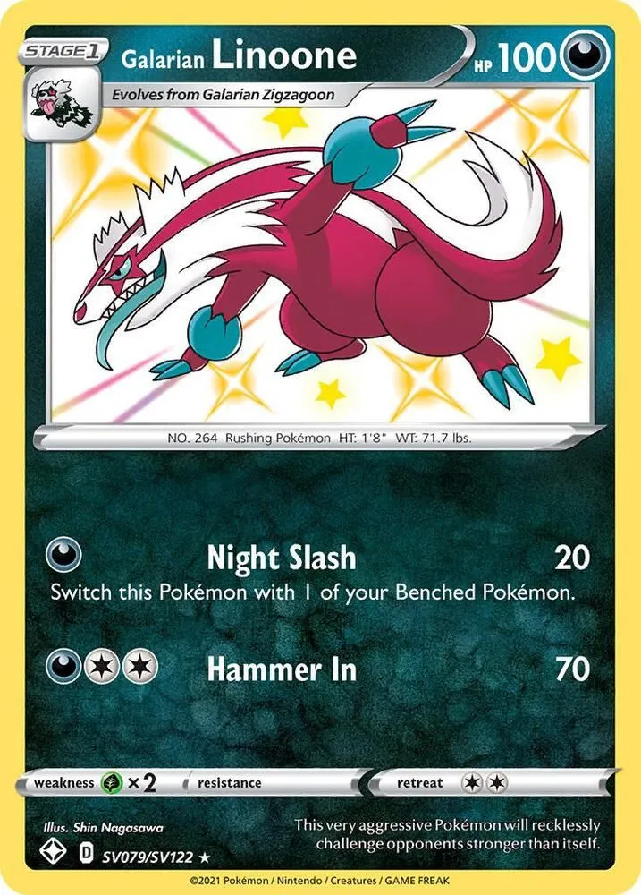 Galarian Linoone — Shining Fates: Shiny Vault — Pokemon