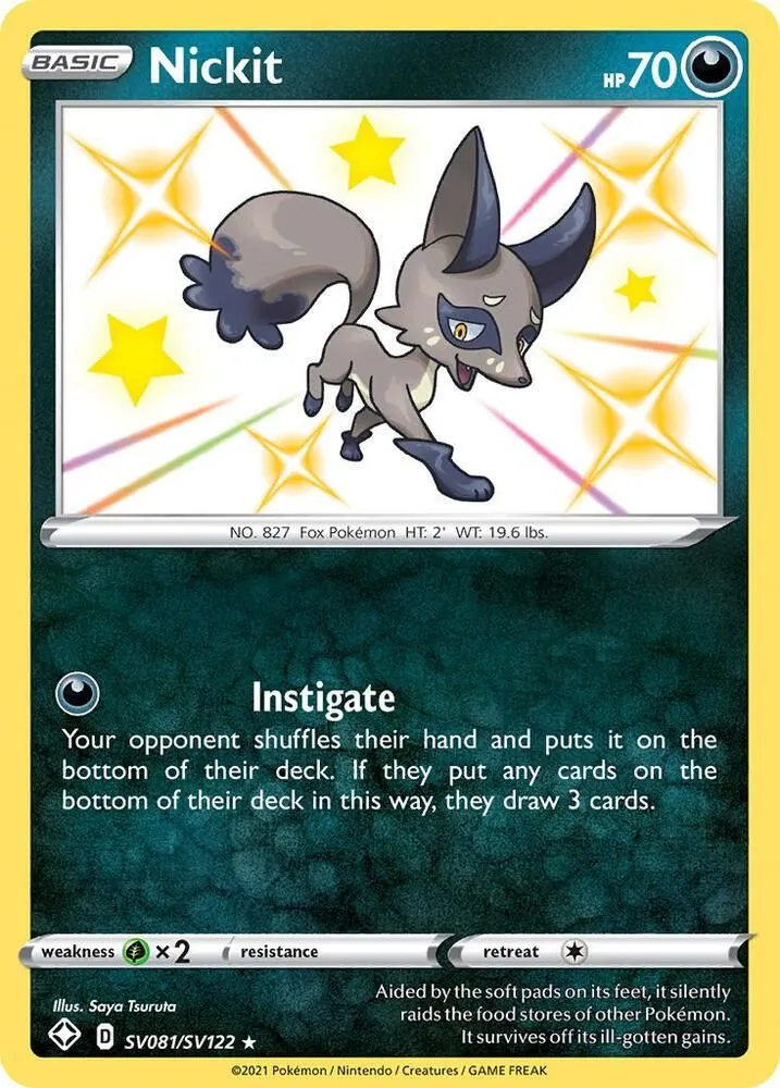 Nickit — Shining Fates: Shiny Vault — Pokemon