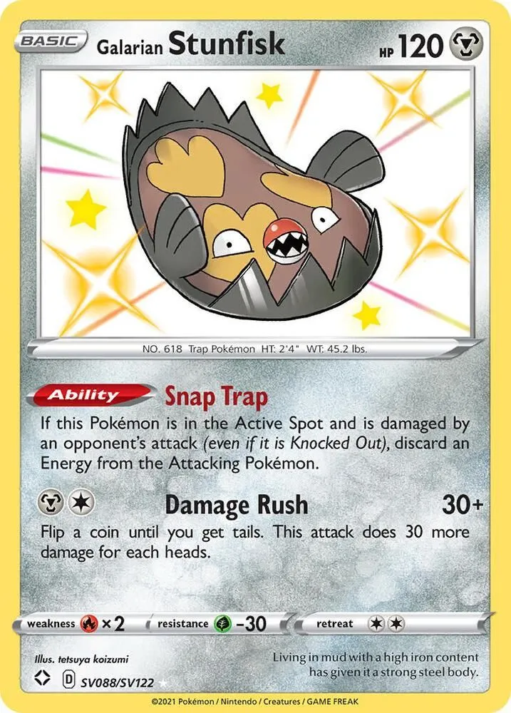 Galarian Stunfisk — Shining Fates: Shiny Vault — Pokemon