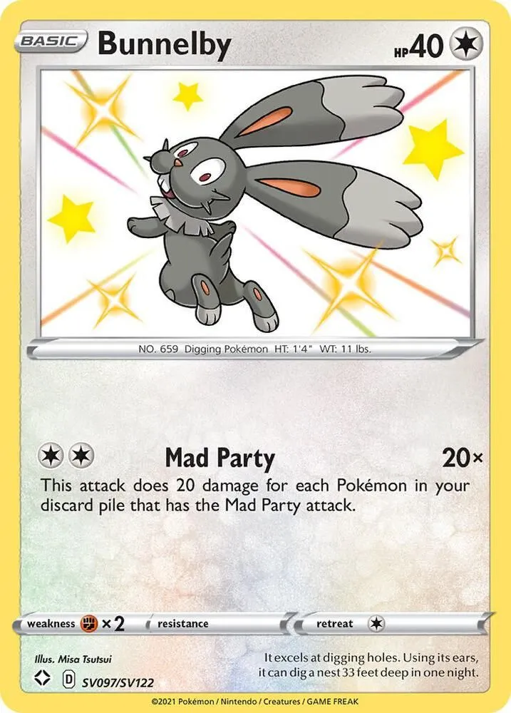 Bunnelby — Shining Fates: Shiny Vault — Pokemon