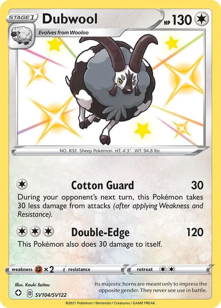 Dubwool — Shining Fates: Shiny Vault — Pokemon