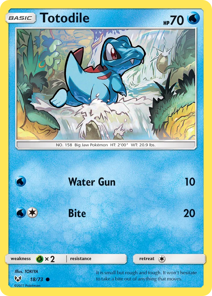 Totodile — Shining Legends — Pokemon