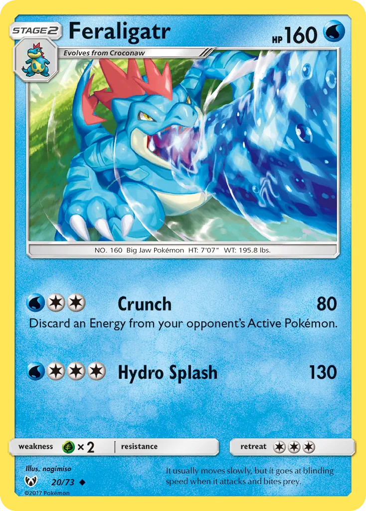 Feraligatr — Shining Legends — Pokemon