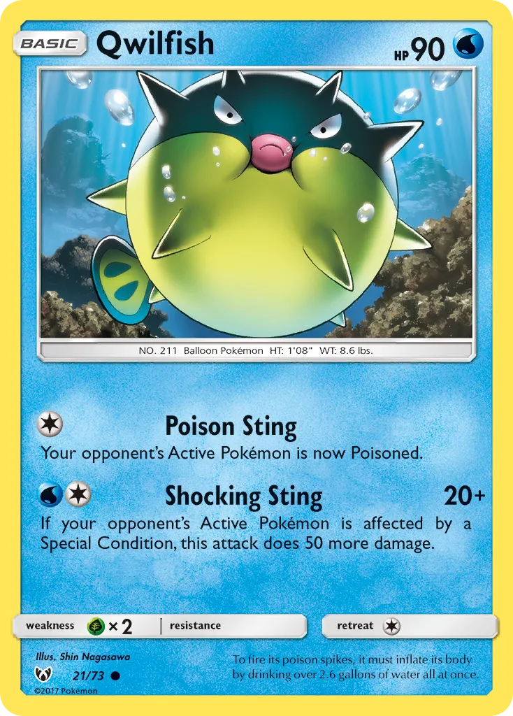 Qwilfish — Shining Legends — Pokémon