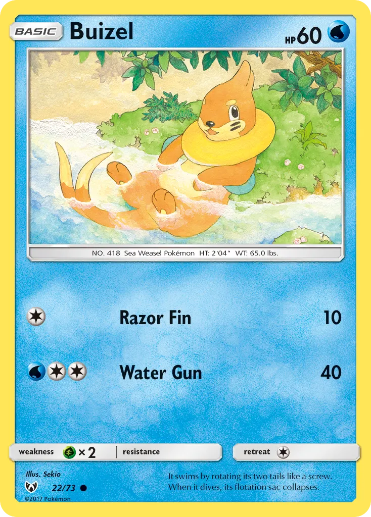Buizel — Shining Legends — Pokémon