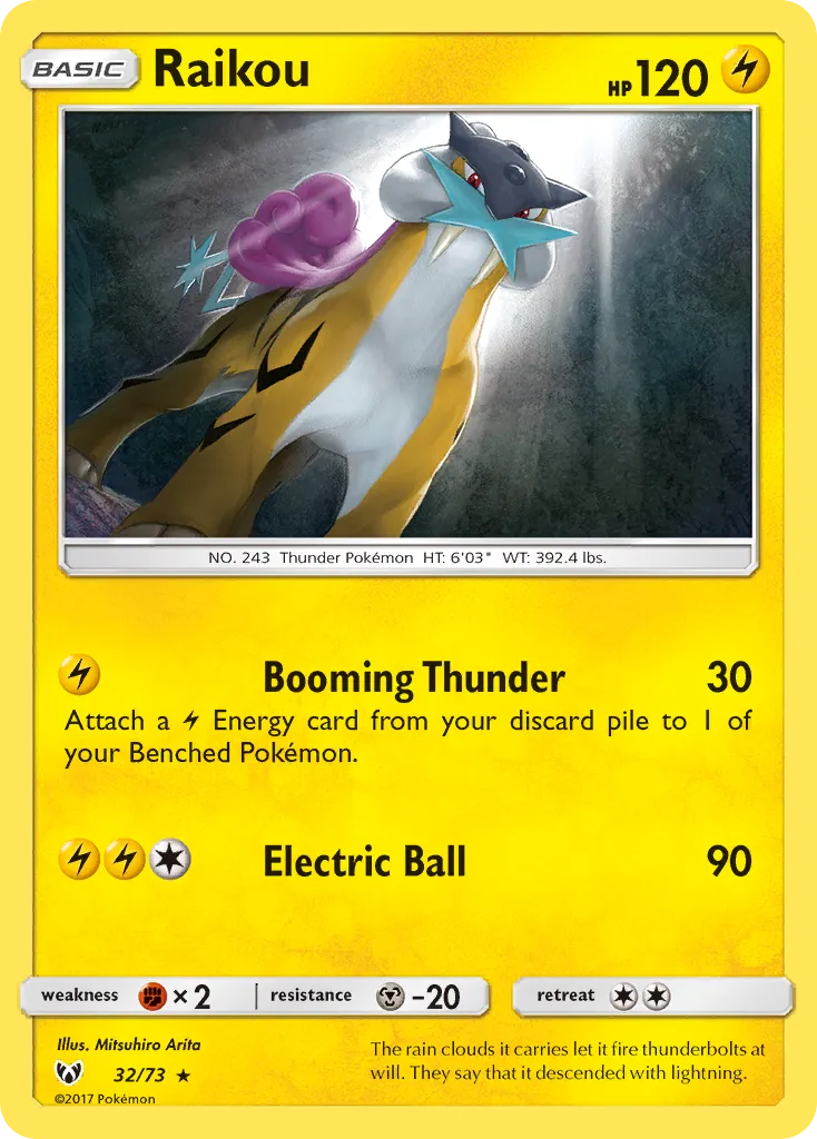 Raikou — Shining Legends — Pokémon