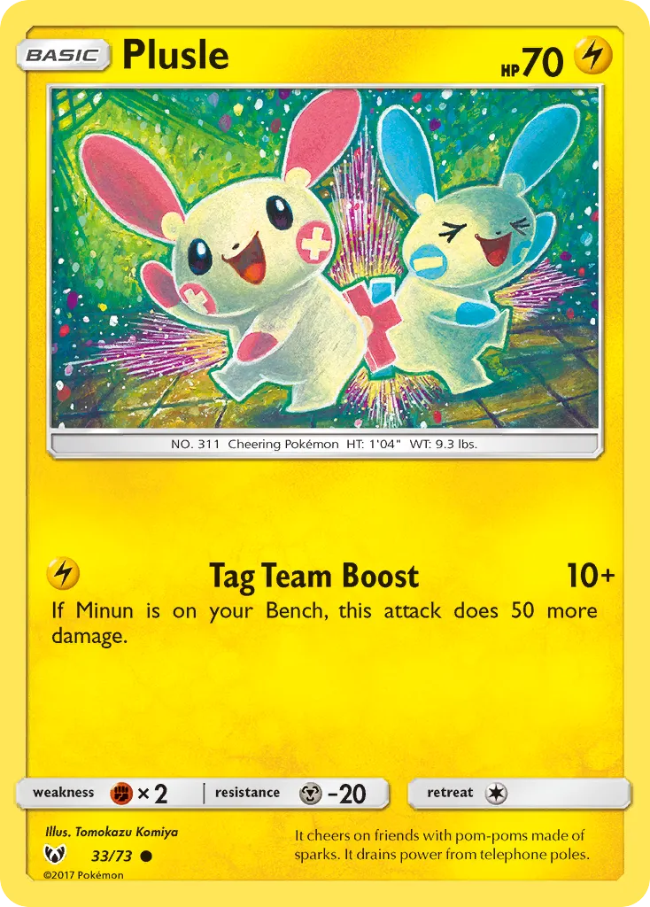 Plusle — Shining Legends — Pokémon